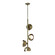 Brooklyn Brooklyn 4-Light Double Shade Vertical Pendant in Sterling (39|131611-SKT-MULT-85-02-GG0711)