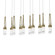 Link Link 10-Light Clear Glass Pendant in Modern Brass (39|131207-SKT-LONG-86-ZM0434)