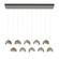 Brooklyn Brooklyn 10-Light Double Shade Pendant in Sterling (39|131205-SKT-STND-85-84-GG0711)