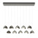 Brooklyn Brooklyn 10-Light Double Shade Pendant in Sterling (39|131205-SKT-STND-85-07-GG0711)