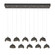 Brooklyn Brooklyn 10-Light Double Shade Pendant in Natural Iron (39|131205-SKT-STND-20-07-GG0711)