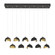 Brooklyn Brooklyn 10-Light Double Shade Pendant in Black (39|131205-SKT-STND-10-86-GG0711)