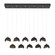 Brooklyn Brooklyn 10-Light Double Shade Pendant in Black (39|131205-SKT-STND-10-05-GG0711)