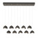 Brooklyn Brooklyn 10-Light Double Shade Pendant in Dark Smoke (39|131205-SKT-STND-07-14-GG0711)