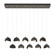 Brooklyn Brooklyn 10-Light Double Shade Pendant in Dark Smoke (39|131205-SKT-STND-07-10-GG0711)
