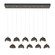 Brooklyn Brooklyn 10-Light Double Shade Pendant in Dark Smoke (39|131205-SKT-STND-07-05-GG0711)