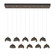 Brooklyn Brooklyn 10-Light Double Shade Pendant in Bronze (39|131205-SKT-STND-05-20-GG0711)