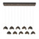 Brooklyn Brooklyn 10-Light Double Shade Pendant in Bronze (39|131205-SKT-STND-05-14-GG0711)
