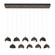 Brooklyn Brooklyn 10-Light Double Shade Pendant in Bronze (39|131205-SKT-STND-05-10-GG0711)