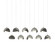 Brooklyn Brooklyn 10-Light Double Shade Pendant in Sterling (39|131205-SKT-LONG-85-20-GG0711)