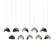 Brooklyn Brooklyn 10-Light Double Shade Pendant in Sterling (39|131205-SKT-LONG-85-10-GG0711)