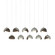 Brooklyn Brooklyn 10-Light Double Shade Pendant in Sterling (39|131205-SKT-LONG-85-05-GG0711)