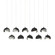Brooklyn Brooklyn 10-Light Double Shade Pendant in Black (39|131205-SKT-LONG-10-82-GG0711)