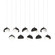 Brooklyn Brooklyn 10-Light Double Shade Pendant in Black (39|131205-SKT-LONG-10-02-GG0711)