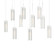 Exos Glass Exos Glass 10-Light Pendant in Sterling (39|131204-SKT-LONG-85-GG0065)