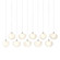 Ume Ume 10-Light Pendant in Sterling (39|131203-SKT-LONG-85-FD0710)