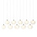 Ume Ume 10-Light Pendant in Natural Iron (39|131203-SKT-LONG-20-FD0710)