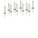 Link Link 10-Light Blown Glass Pendant in Sterling (39|131200-SKT-LONG-85-YJ0434)