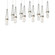 Link Link 10-Light Blown Glass Pendant in Sterling (39|131200-SKT-LONG-85-YG0434)