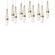 Link Link 10-Light Blown Glass Pendant in Soft Gold (39|131200-SKT-LONG-84-YJ0434)