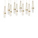 Link Link 10-Light Blown Glass Pendant in Soft Gold (39|131200-SKT-LONG-84-YG0434)