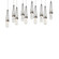 Link Link 10-Light Blown Glass Pendant in Natural Iron (39|131200-SKT-LONG-20-YG0434)