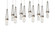 Link Link 10-Light Blown Glass Pendant in Dark Smoke (39|131200-SKT-LONG-07-YG0434)