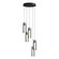 Exos Glass Exos Glass 5-Light Pendant in Black (39|131124-SKT-LONG-10-GG0065)