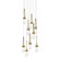 Link Link 9-Light Clear Glass Pendant in Modern Brass (39|131108-SKT-LONG-86-ZM0434)