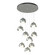 Brooklyn Brooklyn 9-Light Double Shade Pendant in Sterling (39|131105-SKT-STND-85-82-GG0711)