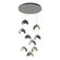 Brooklyn Brooklyn 9-Light Double Shade Pendant in Sterling (39|131105-SKT-STND-85-20-GG0711)