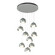 Brooklyn Brooklyn 9-Light Double Shade Pendant in Vintage Platinum (39|131105-SKT-STND-82-82-GG0711)