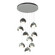 Brooklyn Brooklyn 9-Light Double Shade Pendant in Vintage Platinum (39|131105-SKT-STND-82-20-GG0711)