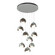 Brooklyn Brooklyn 9-Light Double Shade Pendant in Vintage Platinum (39|131105-SKT-STND-82-05-GG0711)