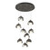 Brooklyn Brooklyn 9-Light Double Shade Pendant in Dark Smoke (39|131105-SKT-STND-07-85-GG0711)