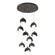 Brooklyn Brooklyn 9-Light Double Shade Pendant in Dark Smoke (39|131105-SKT-STND-07-10-GG0711)