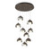 Brooklyn Brooklyn 9-Light Double Shade Pendant in Bronze (39|131105-SKT-STND-05-85-GG0711)