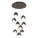 Brooklyn Brooklyn 9-Light Double Shade Pendant in Bronze (39|131105-SKT-STND-05-14-GG0711)