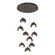 Brooklyn Brooklyn 9-Light Double Shade Pendant in Bronze (39|131105-SKT-STND-05-07-GG0711)