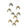 Brooklyn Brooklyn 9-Light Double Shade Pendant in Modern Brass (39|131105-SKT-LONG-86-82-GG0711)