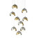 Brooklyn Brooklyn 9-Light Double Shade Pendant in Sterling (39|131105-SKT-LONG-85-86-GG0711)