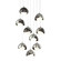 Brooklyn Brooklyn 9-Light Double Shade Pendant in Sterling (39|131105-SKT-LONG-85-14-GG0711)