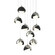 Brooklyn Brooklyn 9-Light Double Shade Pendant in Sterling (39|131105-SKT-LONG-85-10-GG0711)