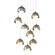 Brooklyn Brooklyn 9-Light Double Shade Pendant in Soft Gold (39|131105-SKT-LONG-84-82-GG0711)