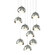 Brooklyn Brooklyn 9-Light Double Shade Pendant in Vintage Platinum (39|131105-SKT-LONG-82-85-GG0711)