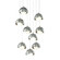 Brooklyn Brooklyn 9-Light Double Shade Pendant in Vintage Platinum (39|131105-SKT-LONG-82-82-GG0711)