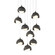 Brooklyn Brooklyn 9-Light Double Shade Pendant in Natural Iron (39|131105-SKT-LONG-20-20-GG0711)