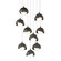 Brooklyn Brooklyn 9-Light Double Shade Pendant in Natural Iron (39|131105-SKT-LONG-20-14-GG0711)