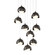 Brooklyn Brooklyn 9-Light Double Shade Pendant in Oil Rubbed Bronze (39|131105-SKT-LONG-14-14-GG0711)