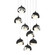 Brooklyn Brooklyn 9-Light Double Shade Pendant in Black (39|131105-SKT-LONG-10-85-GG0711)